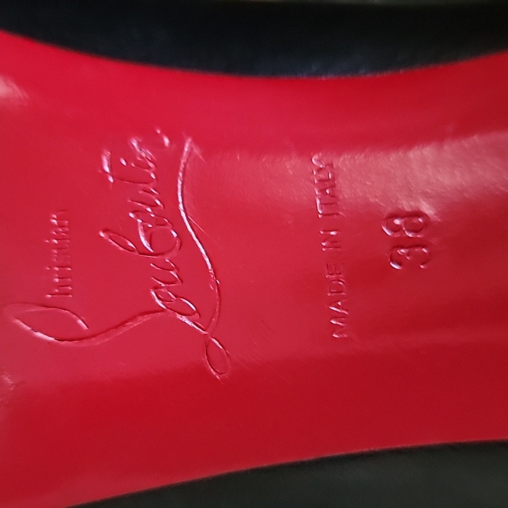 Christian Louboutin Black Kid Leather So Kate Sz 38 - Picture 11 of 16